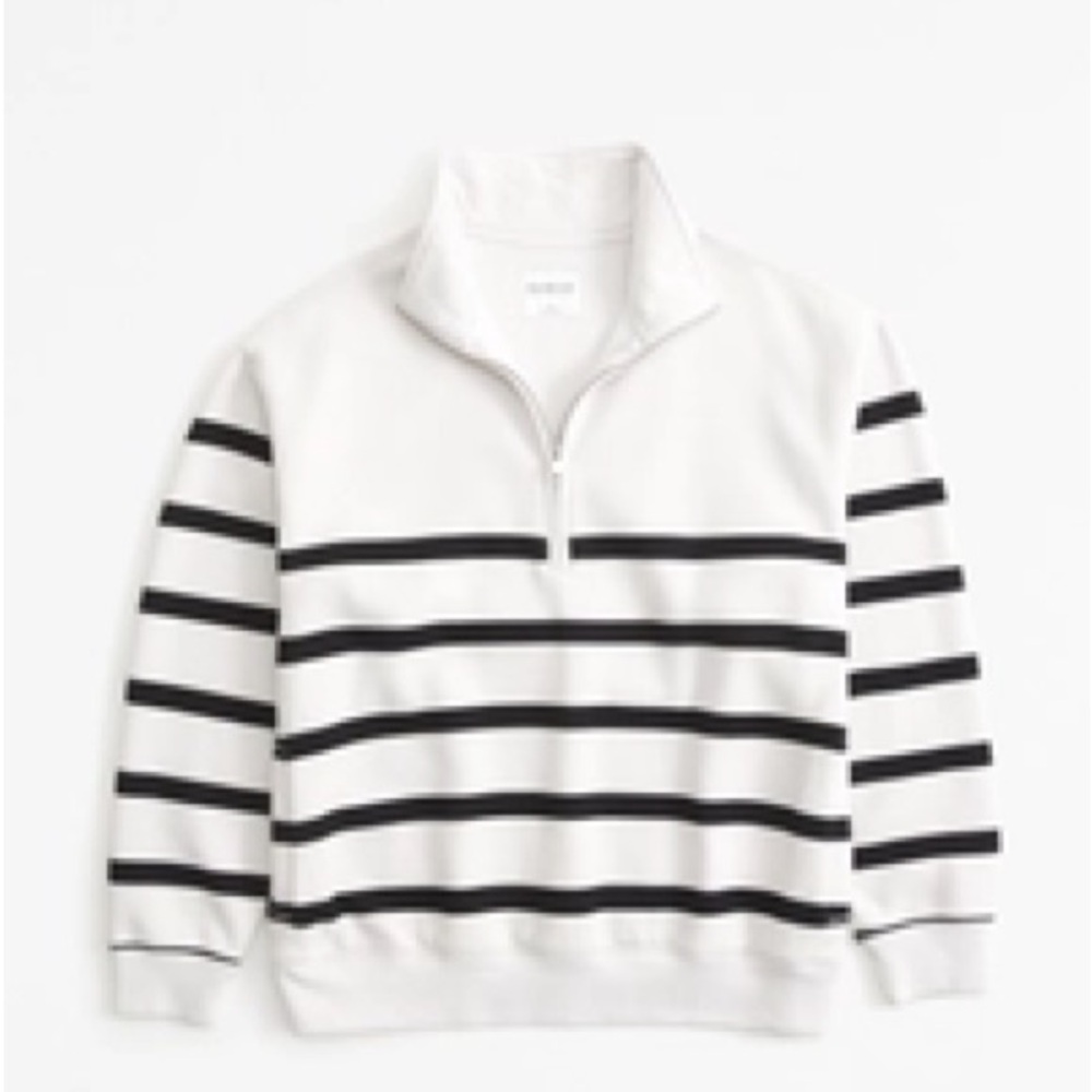 Abercrombie & Fitch Black Essential Vintage Sunday Half-Zip
